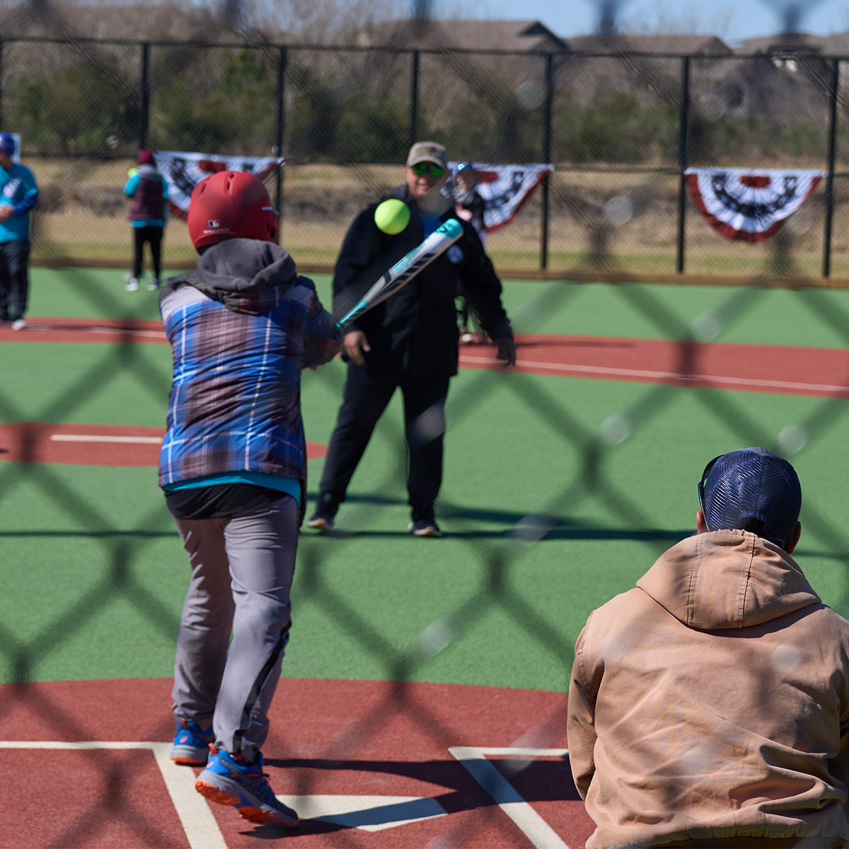 Kids playing Basepall