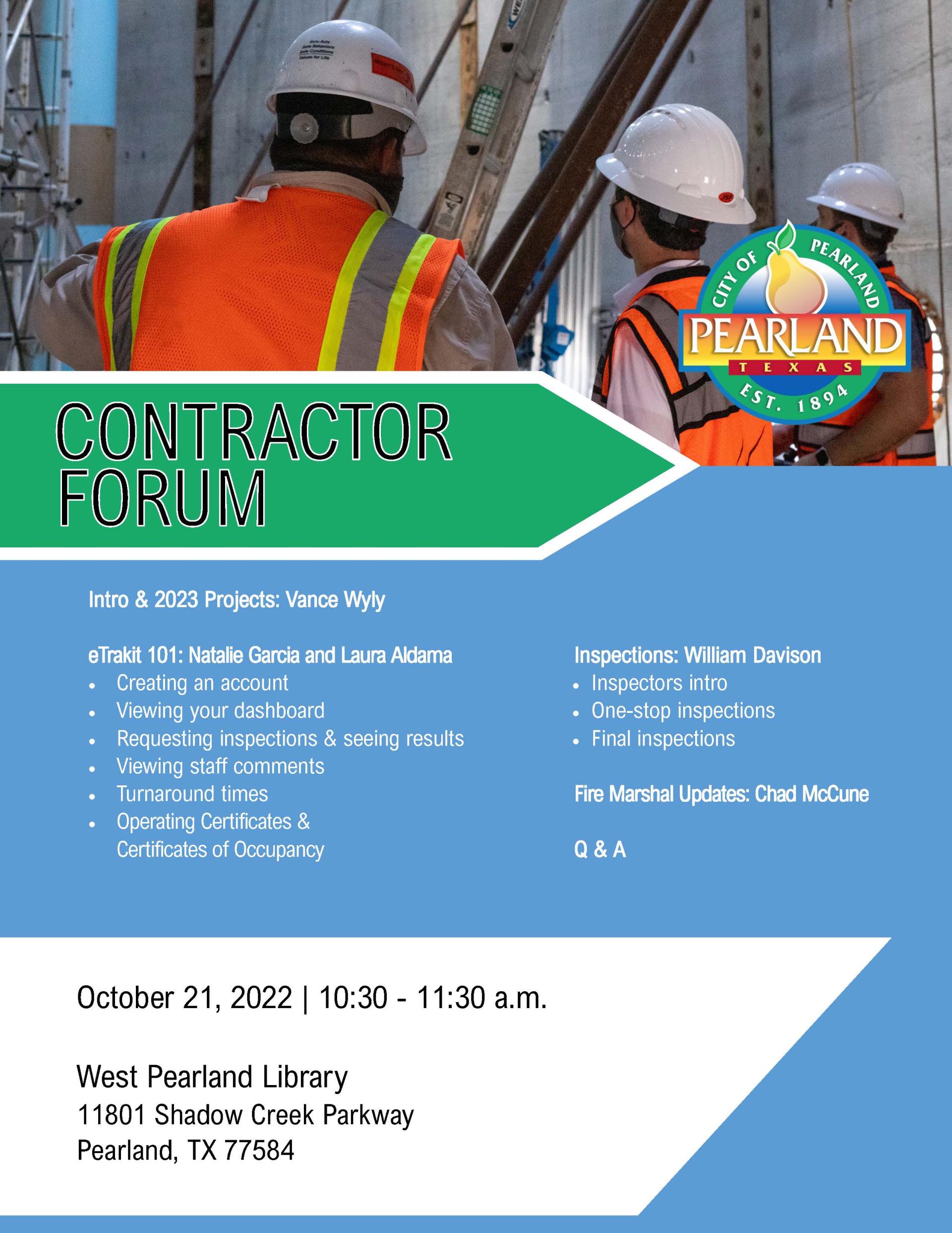 Contractors Forum