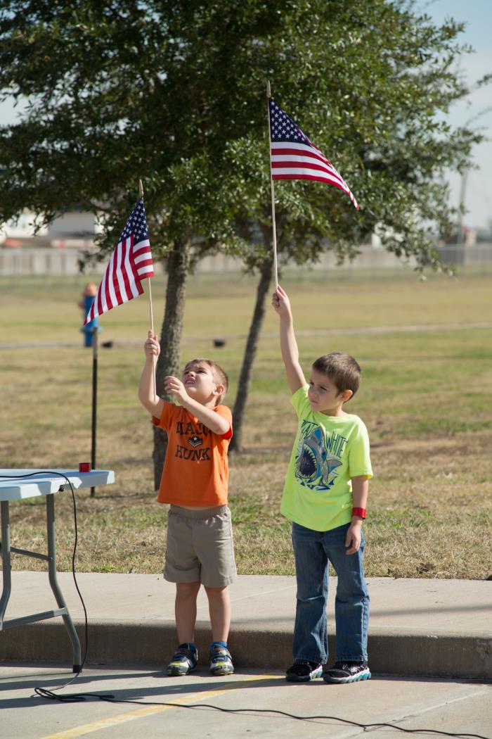 kids with flags